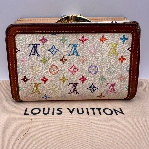 Louis Vuitton Murakami white kisslock wallet - Picture 2 of 16